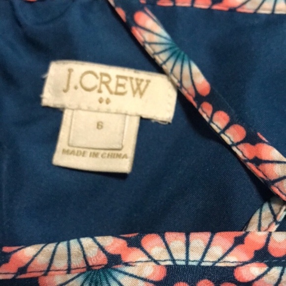 🌺J. CREW🌺RETRO FLORAL MINI  DRESS W/POCKETS🌺 - Picture 7 of 8